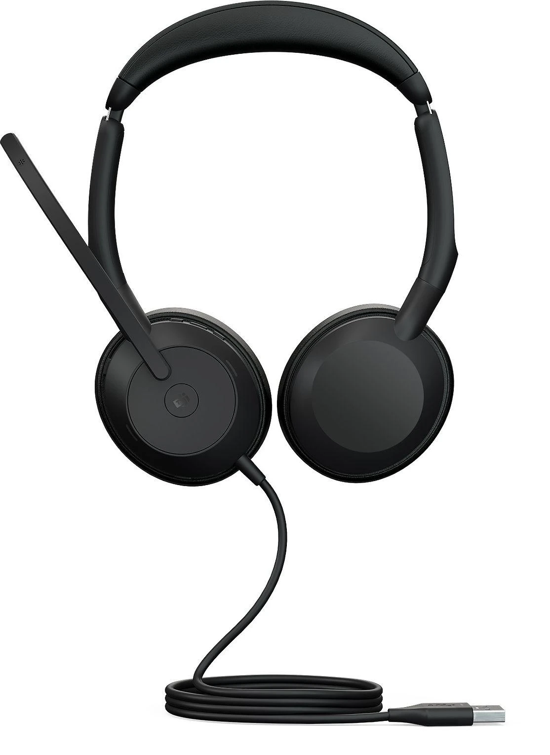 JABRA Evolve2 50 MS Stereo Ausinės on-ear Bluetooth su laidu aktyvus triukšmo slopinimas USB-A juodas Zoom Certified Certified skirta MS Te