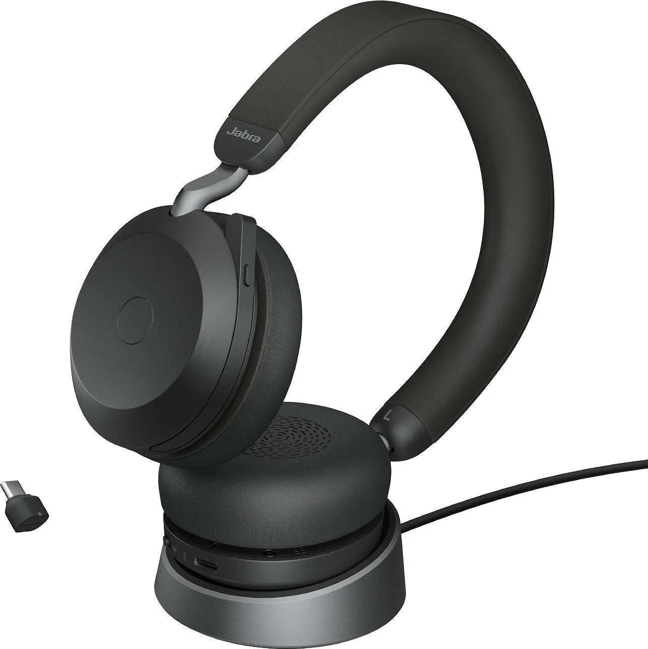 Jabra Evolve2 75 USB-C ausinės su įkrovimo stovu