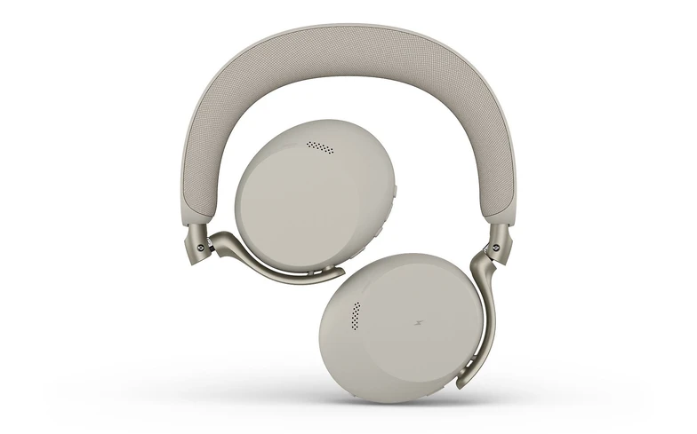 Jabra Evolve2 75 sulenktos smėlio spalvos ausinės
