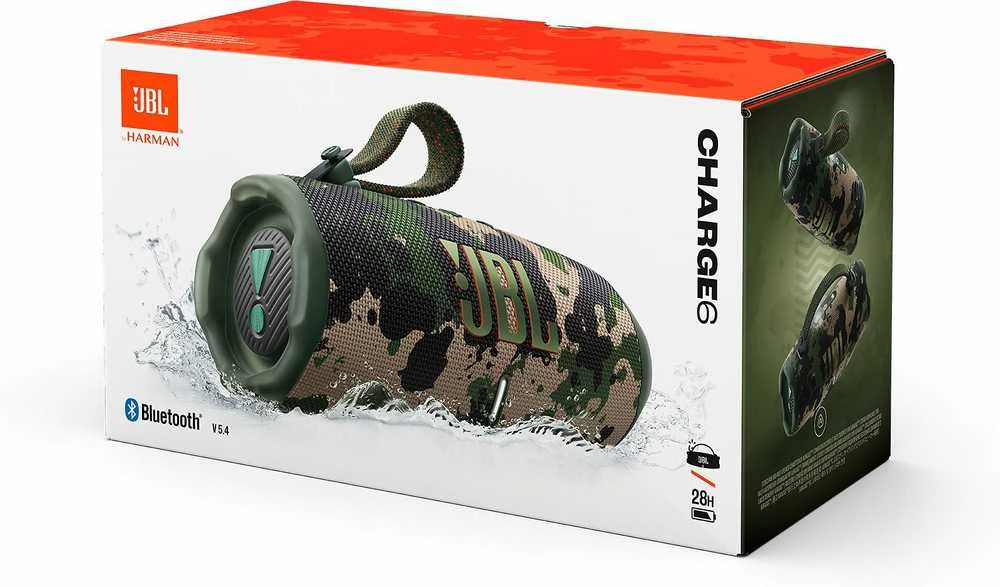 JBL Charge 6 nešiojama kolonėlė, kamufliažinės spalvos