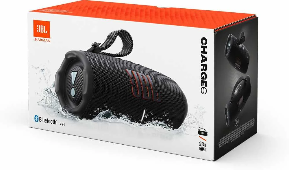 JBL Charge 6 nešiojama kolonėlė, juodos spalvos
