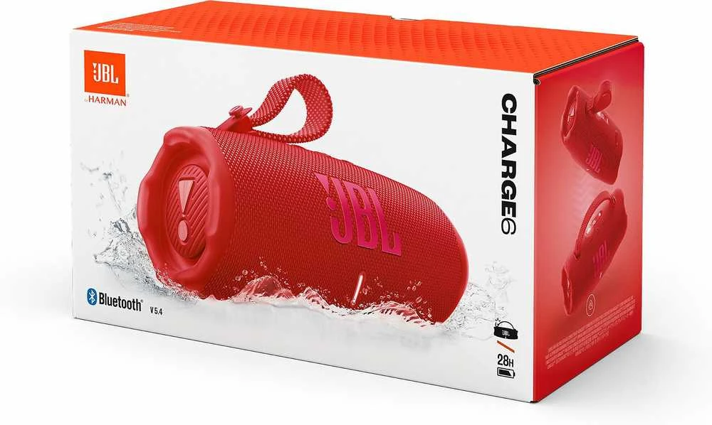 JBL Charge 6 nešiojama kolonėlė, raudonos spalvos