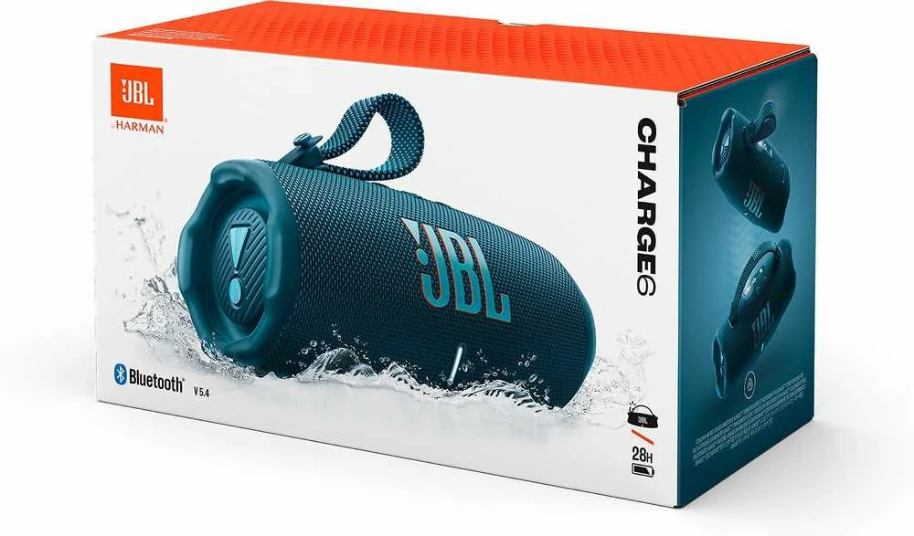 JBL Charge 6 nešiojama kolonėlė, mėlynos spalvos