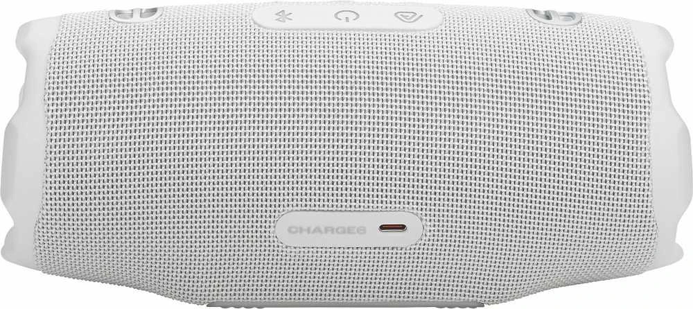 JBL Charge 6 nešiojama kolonėlė, baltos spalvos