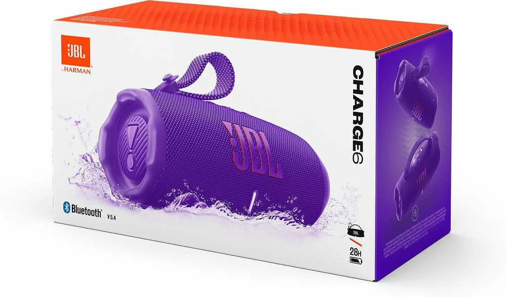 JBL Charge 6 nešiojama kolonėlė, violetinės spalvos