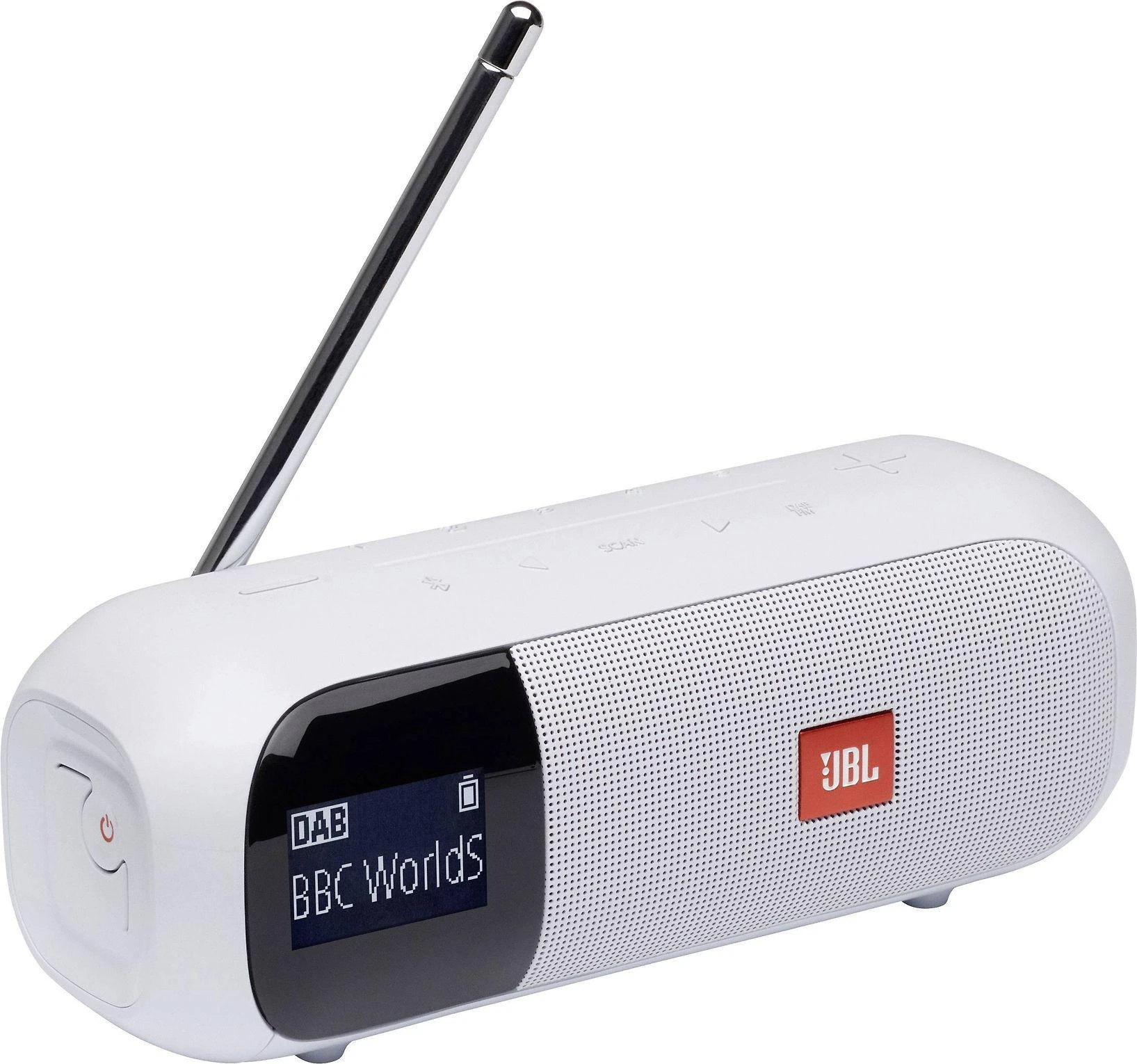 JBL Tuner 2​​​​​​​, nešiojamas DAB/DAB+/FM radijas su Bluetooth, Baltas