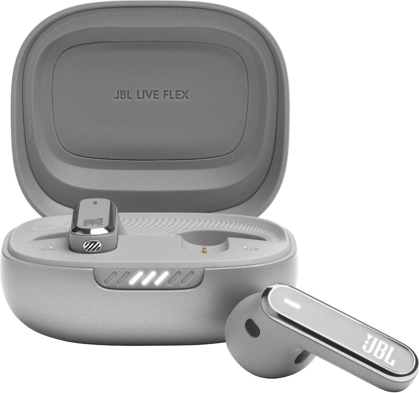 JBL Live Flex NC belaidės ausinės, Pilkos spalvos