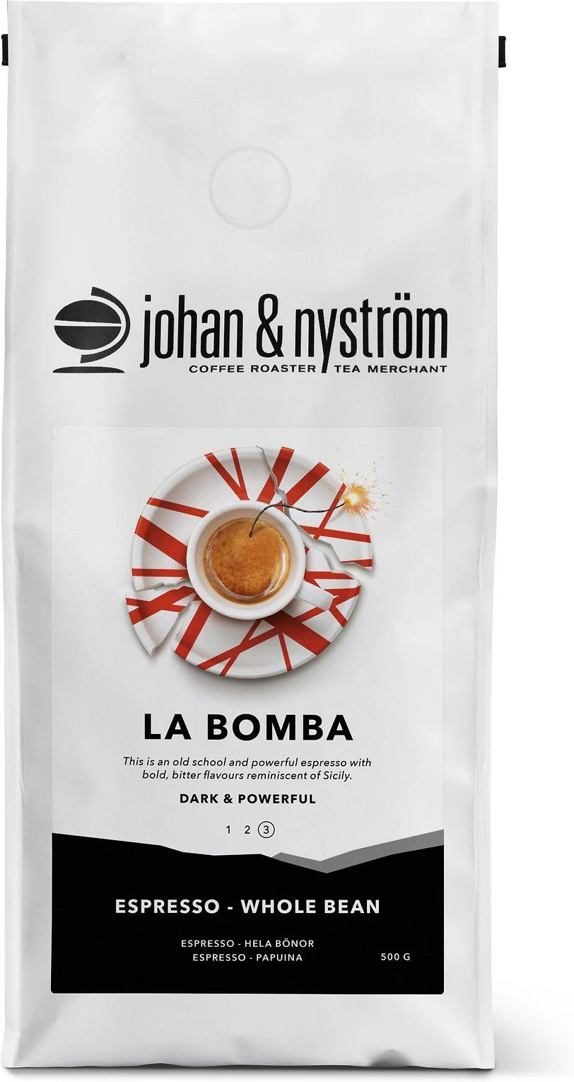 Kavos pupelės Johan & Nyström Espresso La Bomba 500g
