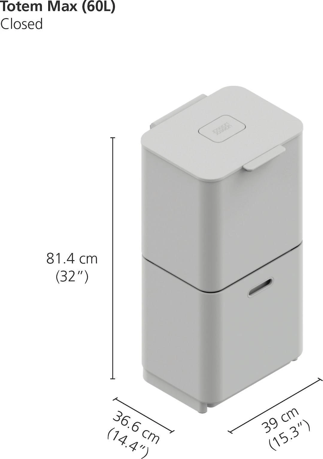 Joseph Joseph JJ-Krepšys do segregacji 60l Totem Max grafit