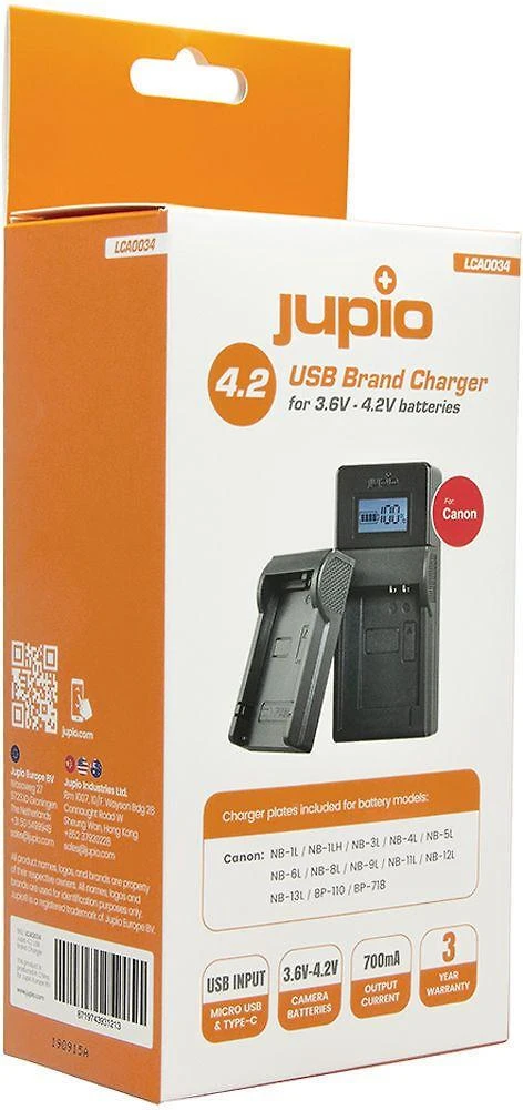 Jupio LCA0034 USB įkroviklis, Canon