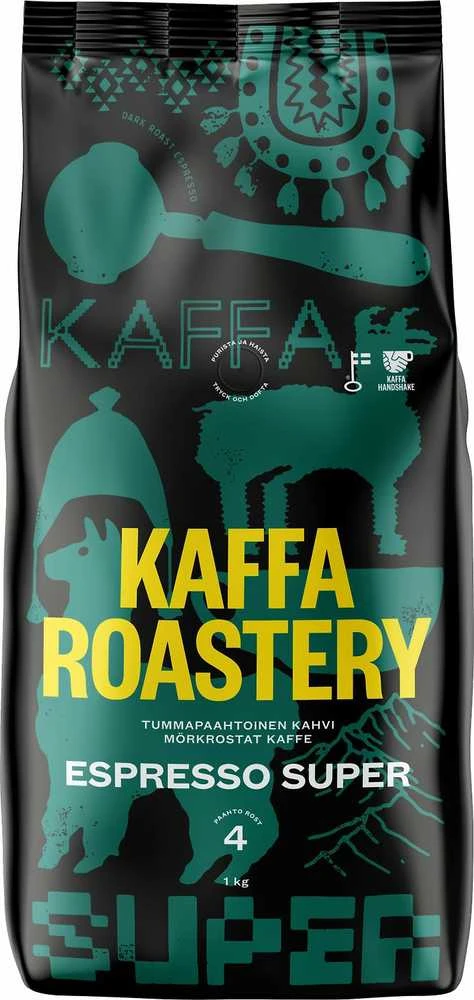 Kaffa Roastery Espresso Super kavos pupelės, 1kg