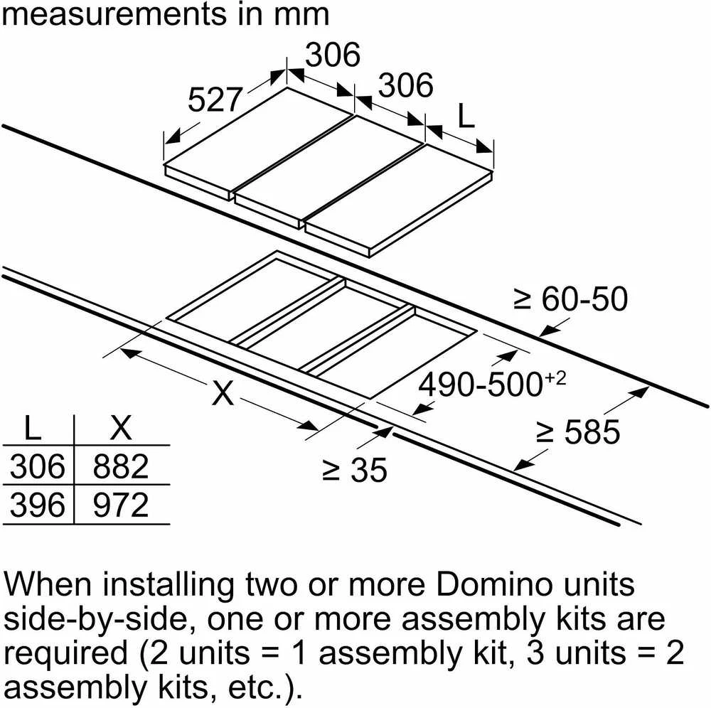 Bosch Serija 6 Domino elektrinė kaitlentė su plieniniu rėmu, 30 cm
