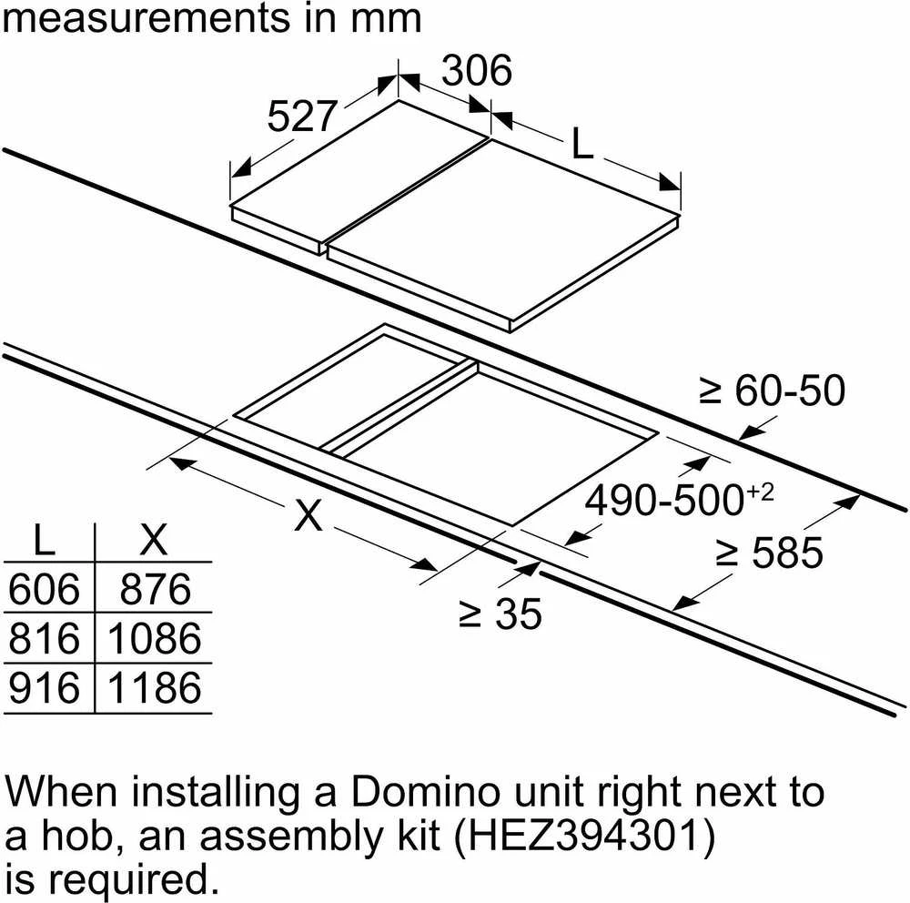 Bosch Serija 6 Domino elektrinė kaitlentė su plieniniu rėmu, 30 cm