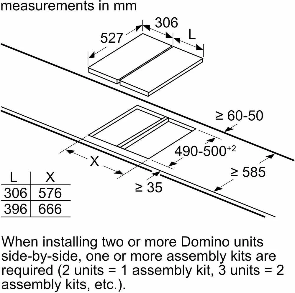 Bosch Serija 6 Domino elektrinė kaitlentė su plieniniu rėmu, 30 cm