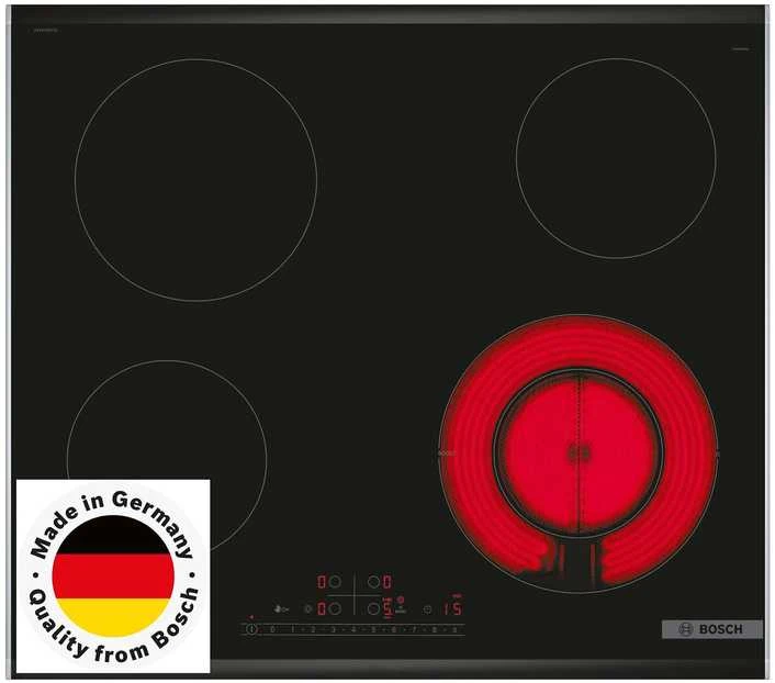 Bosch PKF675FP2E Serija 6, Elektrinė kaitlentė, 60 cm, kaitlentė su plieniniu rėmu