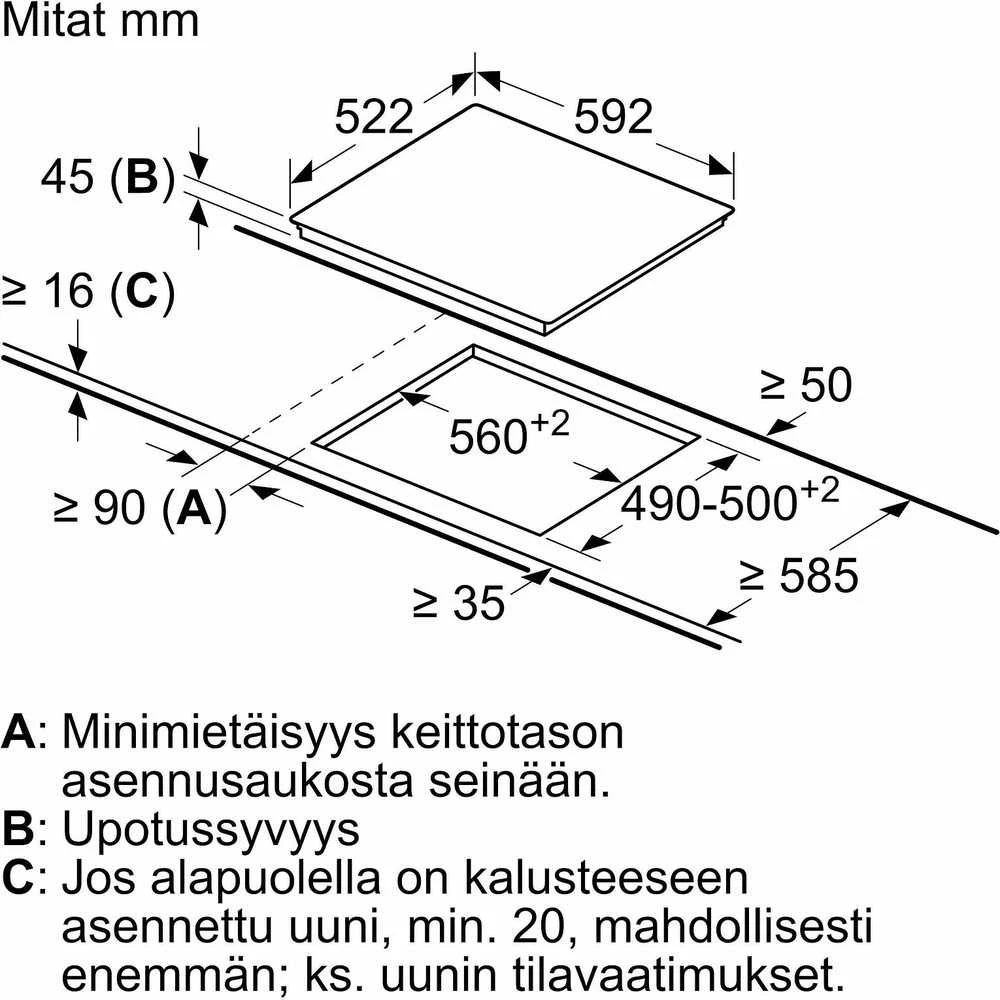 Kaitlentė Siemens ET631FEN1E iQ100 keraaminen keittotaso