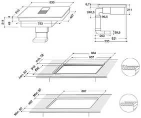 Kaitlentė Whirlpool WVH 92 K F KIT/1 induktiotaso liesituulettimella, 80 cm