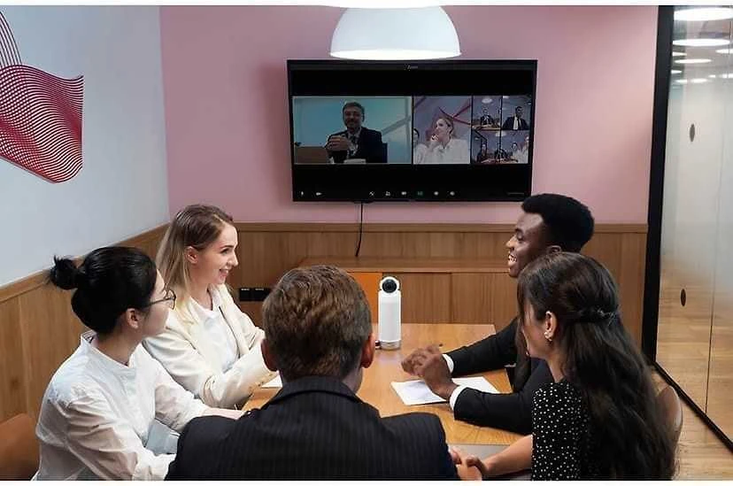Konferencijų Kamera - Kandao Meeting S, 180° FOV, 8 Mikrofonai, Belaidis Ekrano Dalinimas, Juoda
