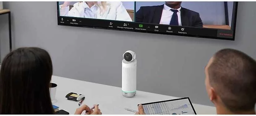Konferencijų Kamera - Kandao Meeting S, 180° FOV, 8 Mikrofonai, Belaidis Ekrano Dalinimas, Juoda