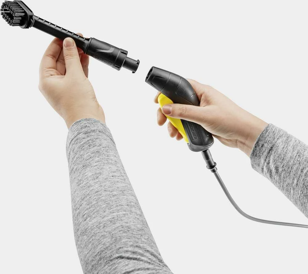 Karcher garų valytuvo antgalio prijungimas