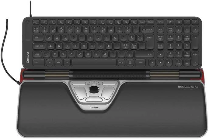 Klaviatūra ir pelė Contour RollerMouse Raudona Plus & Balance Mid-Size Klaviatūra Combo PN išdėstymas (CDRED1021BALPN1160)