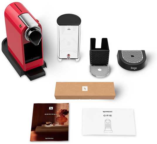 Kavos aparatas Nespresso Citiz by Sage kapselikone, punainen