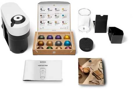 Kavos aparatas Nespresso Vertuo Pop by Sage kapselikone, valkoinen