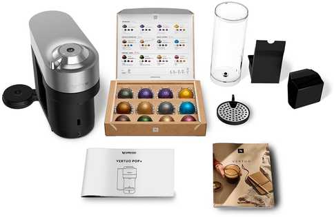 Kavos aparatas Nespresso Vertuo Pop Plus Deluxe by Sage kapselikone, titan