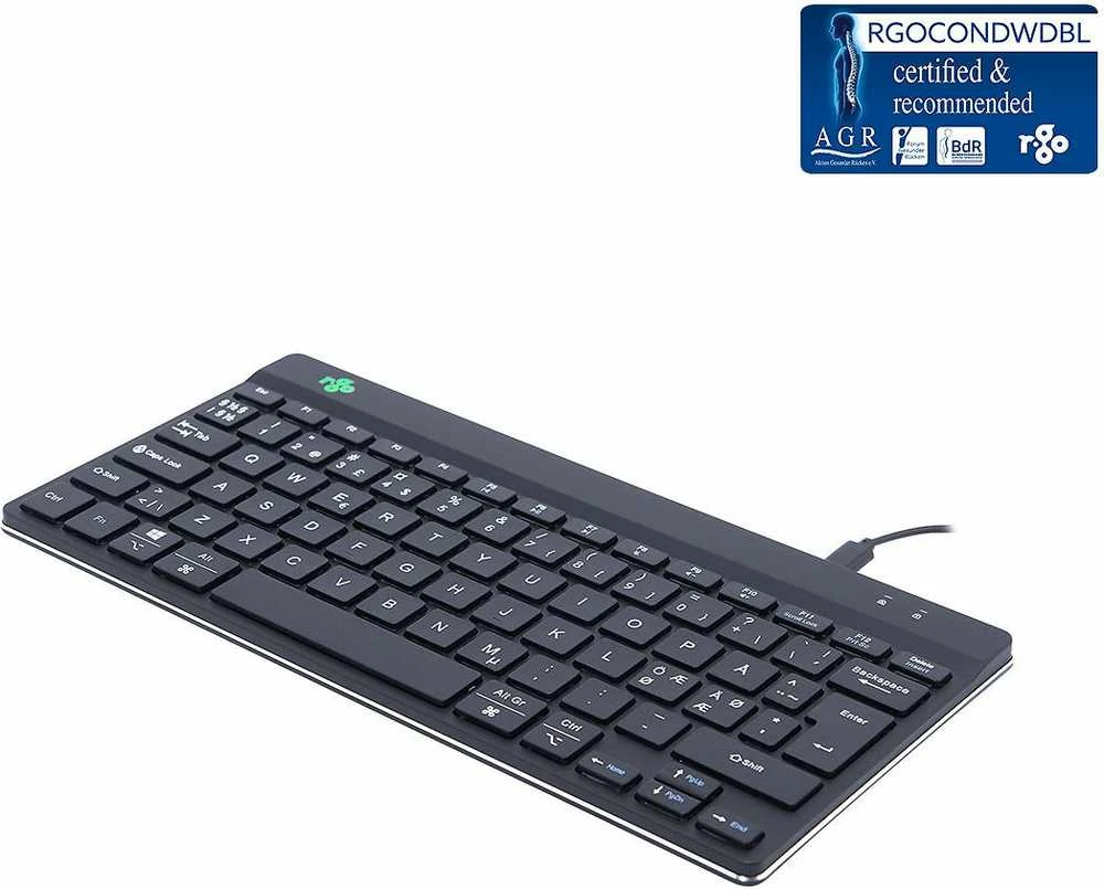 R Go Tools R-Go Klaviatūra Compact Break Nordic-išdėstymas juodas