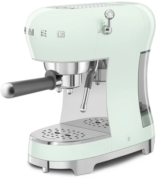 Kavos Aparatas - SMEG ECF02PGEU 15-Bar Pusiau automatinis Espresso Aparatas su Garų Antgaliu Žalia
