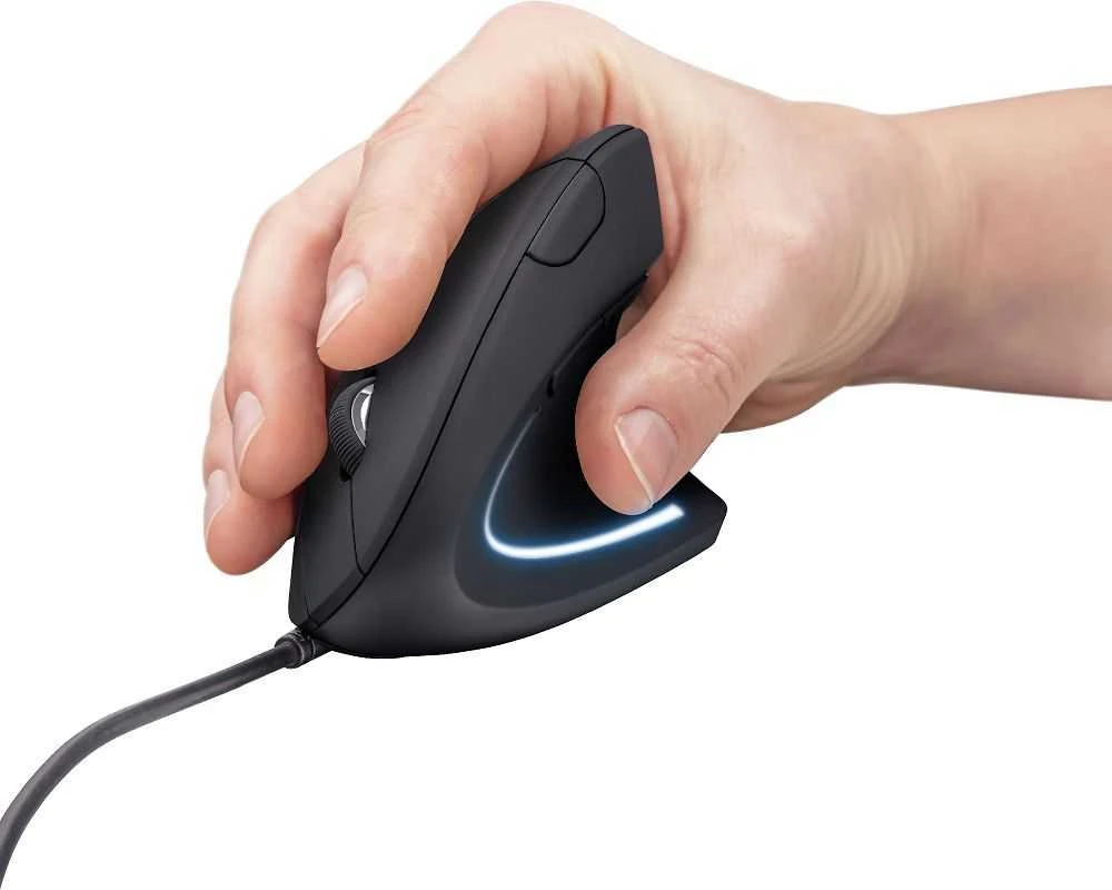 Kompiuterio pelė Trust USB Verto, ergonomiška, juodos spalvos