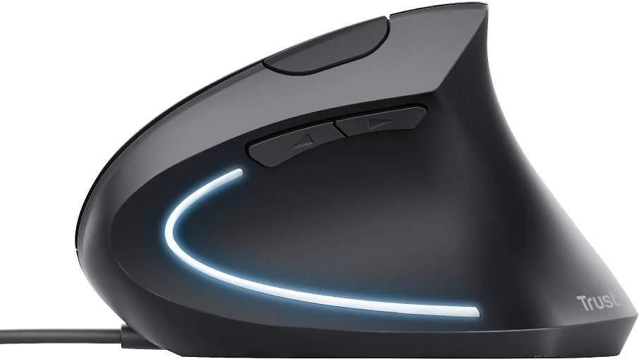 Kompiuterio pelė Trust USB Verto, ergonomiška, juodos spalvos