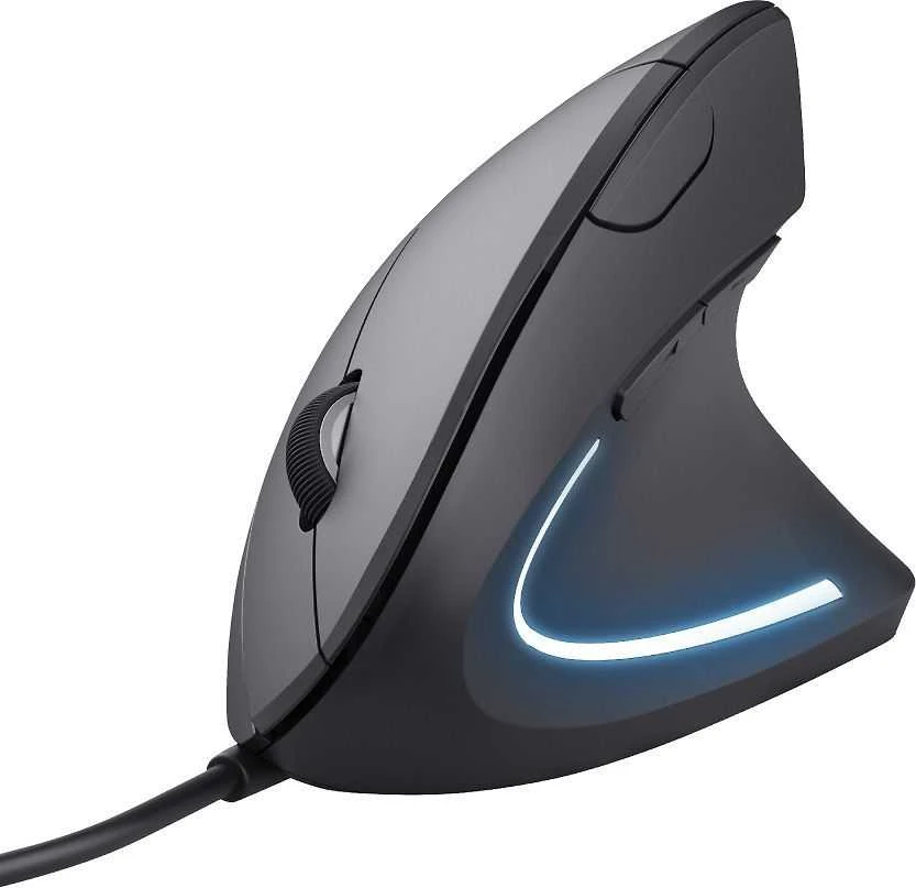 Kompiuterio pelė Trust USB Verto, ergonomiška, juodos spalvos