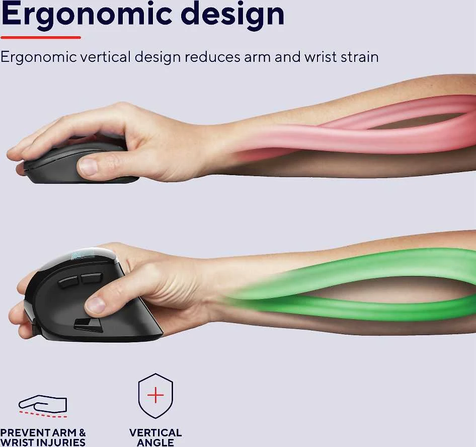 Voxx Belaidė įkraunama ergonominė pelė 23731