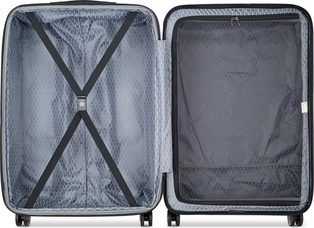 Kelioninis Delsey Air Armour Expandable 76 cm matkalaukku, musta