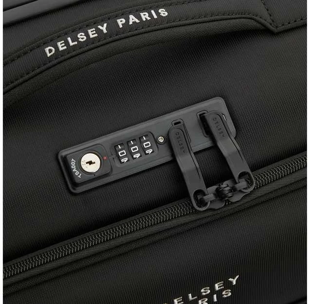 Kelioninis Delsey Brochant 3 Slim 4W 55 cm -matkalaukku, musta