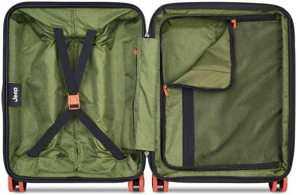 Kelioninis Delsey Jeep JH001A Cabin TR Case Slim matkalaukku, 55 cm, vihreä