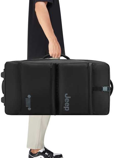 Kelioninis Delsey Jeep JS006B Trolley duffel matkalaukku, 73 cm, musta