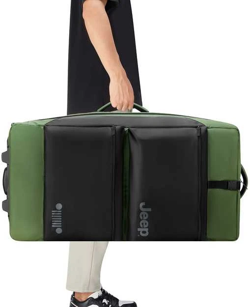 Kelioninis Delsey Jeep JS006B Trolley Duffle matkalaukku, 82 cm, vihreä