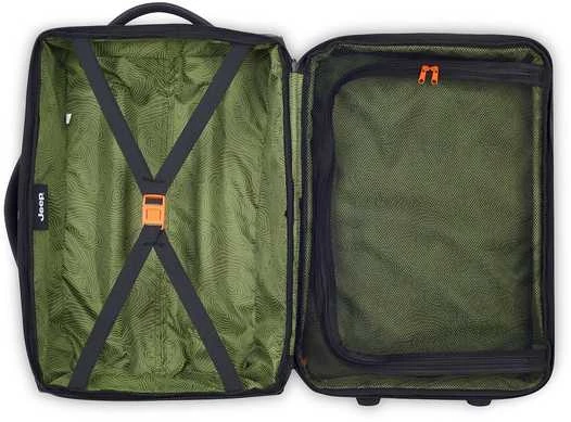 Kelioninis Delsey Jeep JS006B vežimėlio tipo lagaminas, 55 cm, juodas