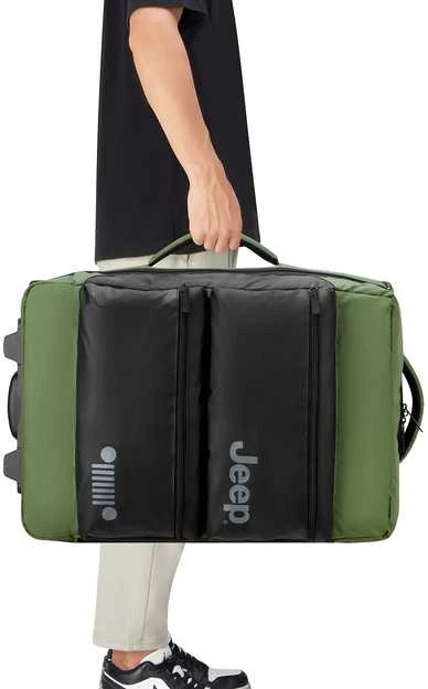 Kelioninis Delsey Jeep JS006B Trolley Duffle matkalaukku, 55 cm, vihreä