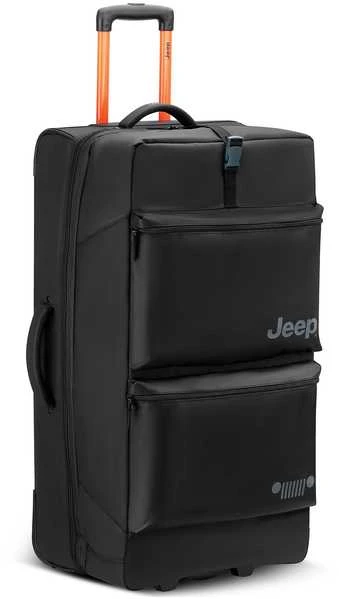 Kelioninis Delsey Jeep JS006B vežimėlio tipo lagaminas, 82 cm, juodas