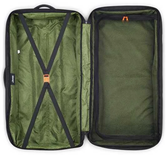 Kelioninis Delsey Jeep JS006B vežimėlio tipo lagaminas, 82 cm, juodas