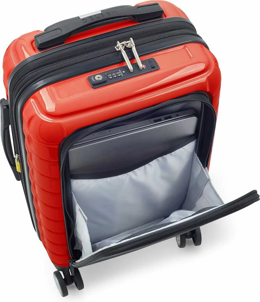 Kelioninis Delsey Shadow 5.0 Expandable Business 55 cm -matkalaukku, punainen/musta