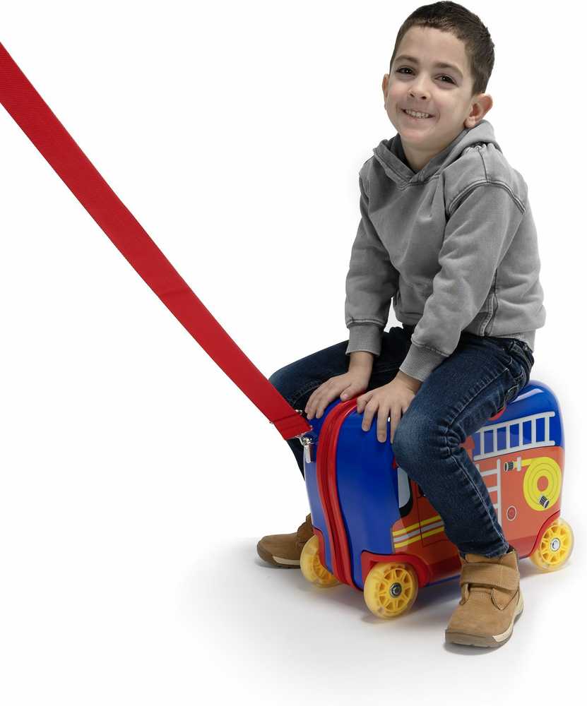 Kelioninis Heys Kids Ride-On -lasten matkalaukku, palo-auto
