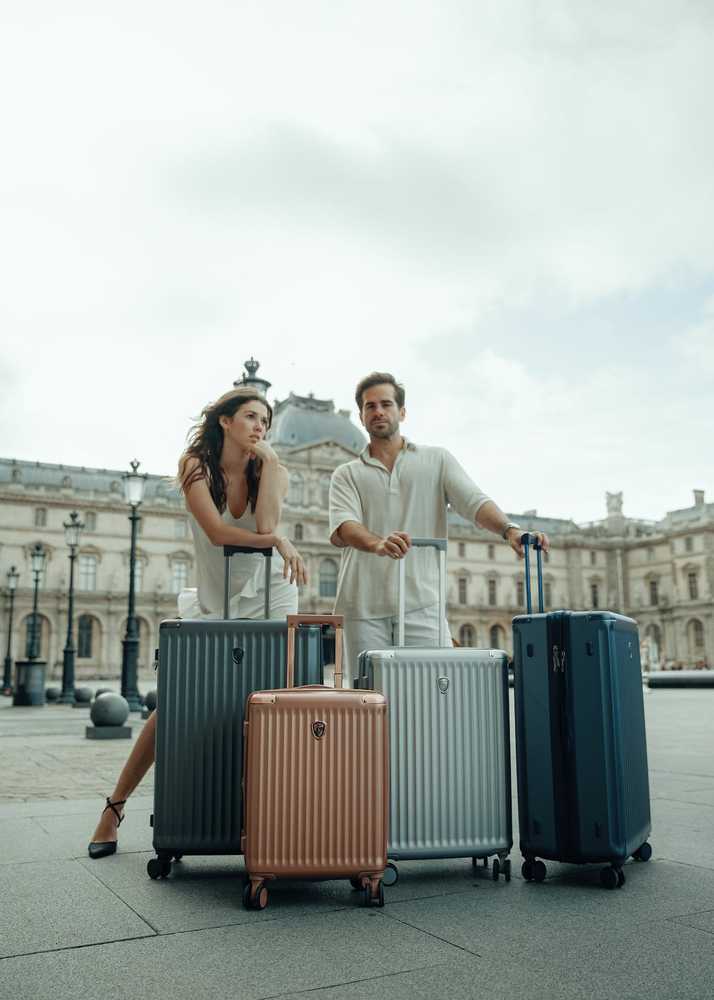 Kelioninis Heys Luxe Trunk 76 cm -matkalaukku, hopea