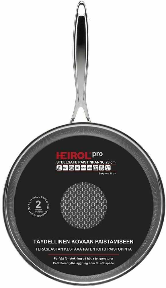 Keptuvė Heirol Pro Steelsafe, nerūdijantis plienas + nelipni danga, 28 cm