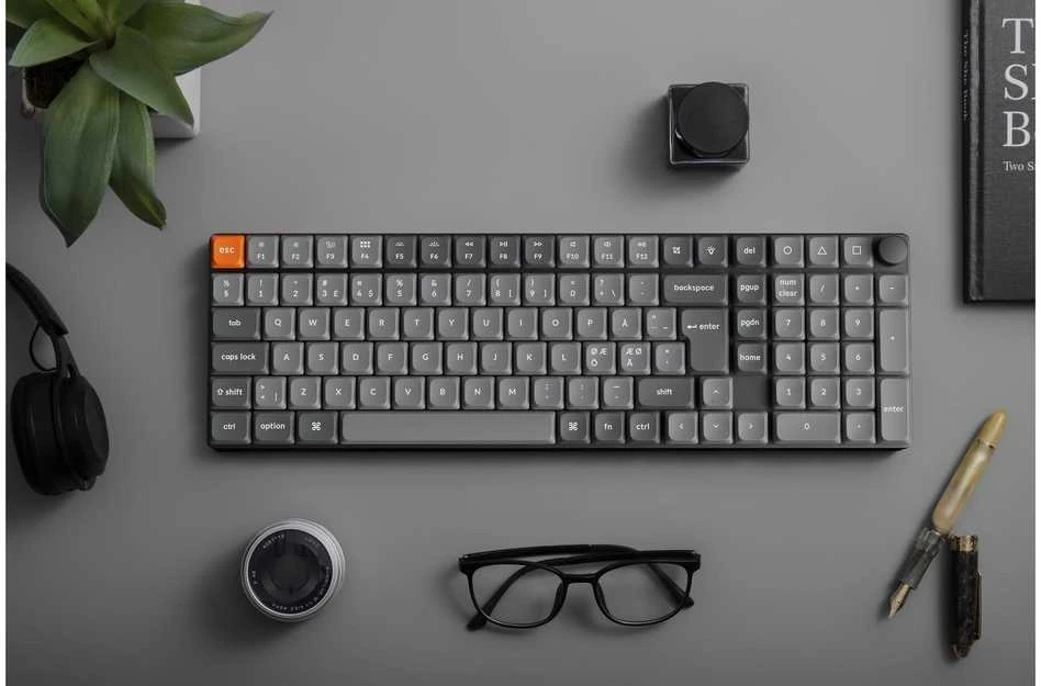 Klaviatūra Keychron K17 MAX Wireless TriMode Hot Swap QMK/VIA Gateron Low Profile Raudona