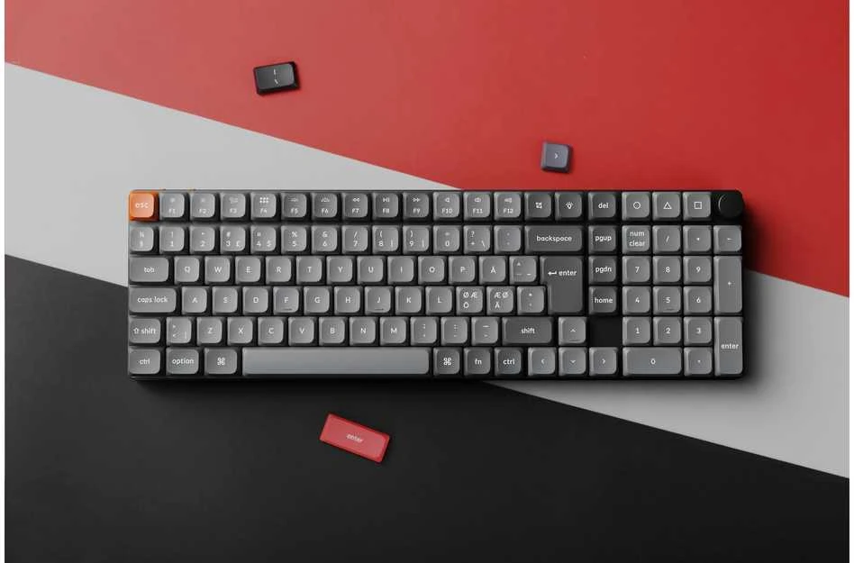 Klaviatūra Keychron K17 MAX Wireless TriMode Hot Swap QMK/VIA Gateron Low Profile Raudona