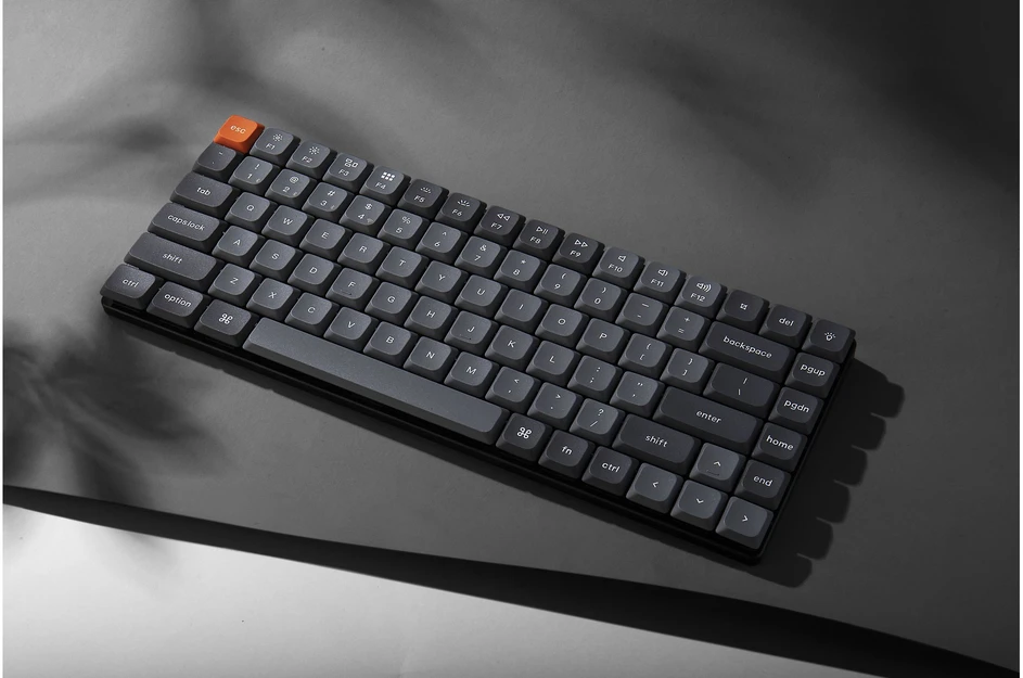 Keychron K3 Max Wireless (K3M-H3) - US išdėstymas - Hot-Swappable Low Profile Gateron Brown - Juodas (Juoda) Mechaninė Belaidė Žaidimų Klaviatūra